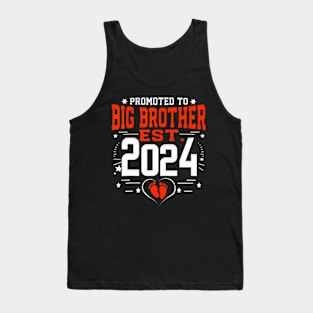 Promoted To Big Brother Est 2024 New Big Brother Fathers Day Tank Top